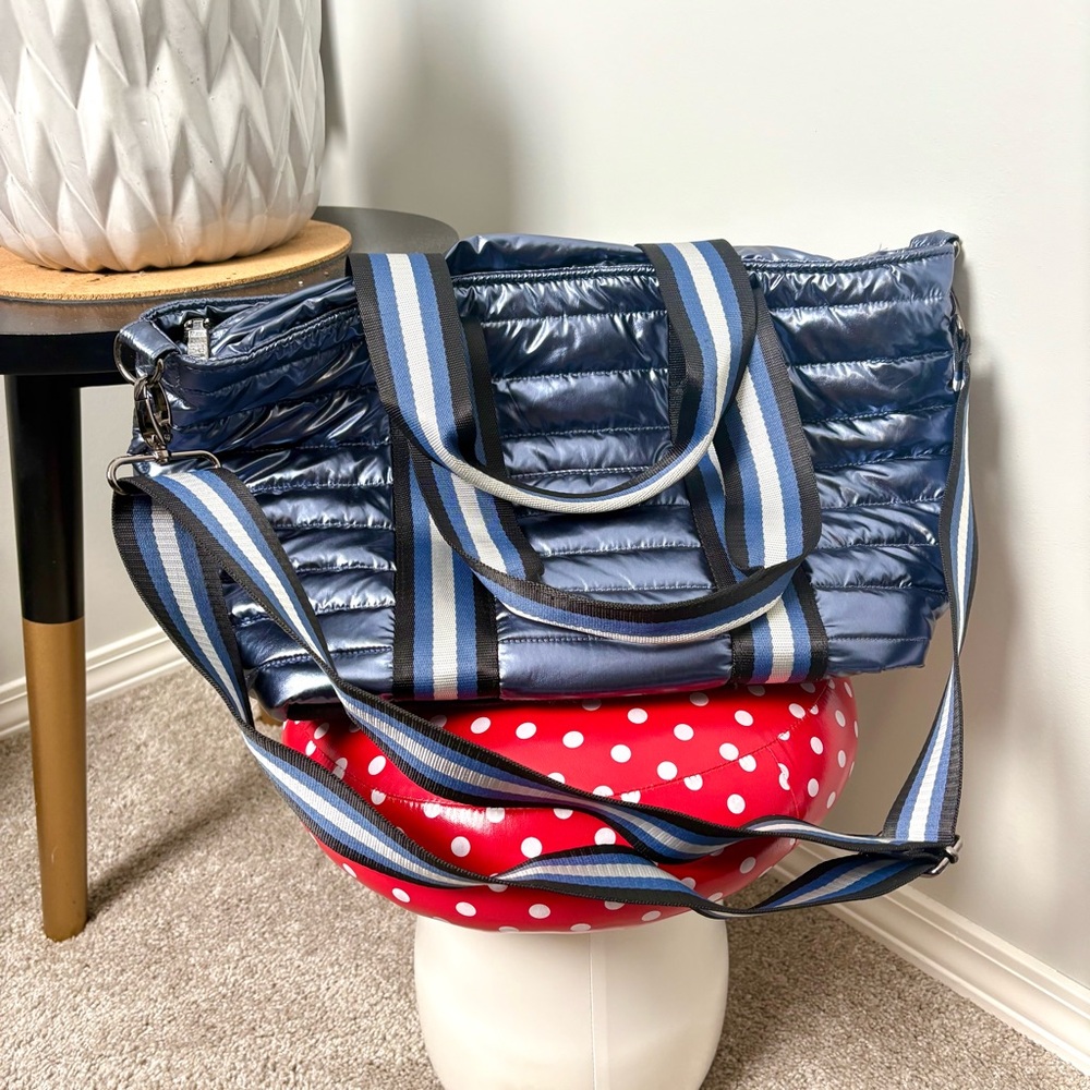 THINK ROYLN Junior Wingman Tote in Blue and Gray